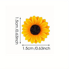 40 Sunflower Push Pins Decorative Cork Board Tacks Flower Thumbtacks