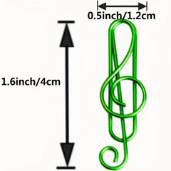 Music Note Paperclip Set Treble Clef Shaped Clips