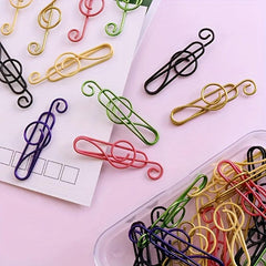 Music Note Paperclip Set Treble Clef Shaped Clips