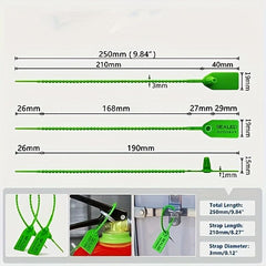 Tamper Resistant Safety Zipper Ties Sealing Labels