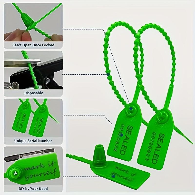 Tamper Resistant Safety Zipper Ties Sealing Labels