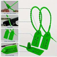 Tamper Resistant Safety Zipper Ties Sealing Labels
