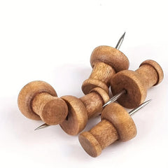 20pcs Wooden Push Pins for Bulletin Boards Decorative Cork Foam Boards