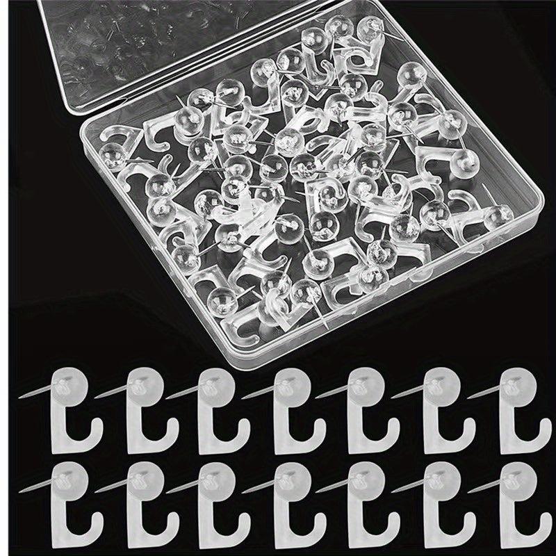 50pcs Plastic Head Pushpin Hooks for Photo Wall Bulletin Board