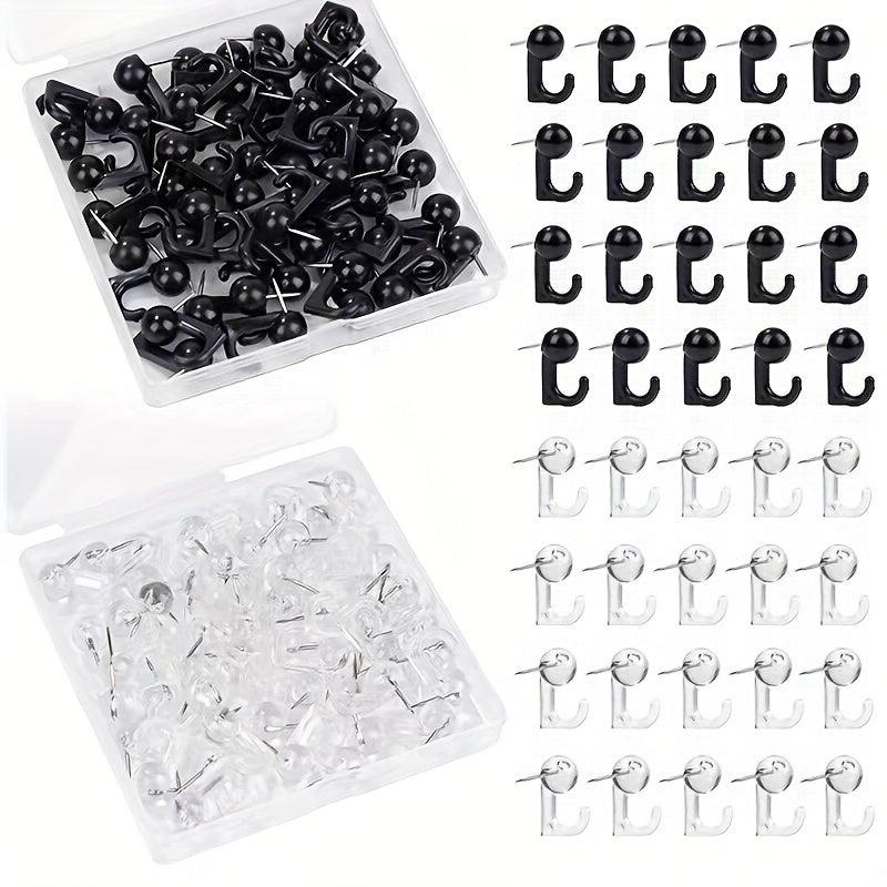 50pcs Plastic Head Pushpin Hooks for Photo Wall Bulletin Board