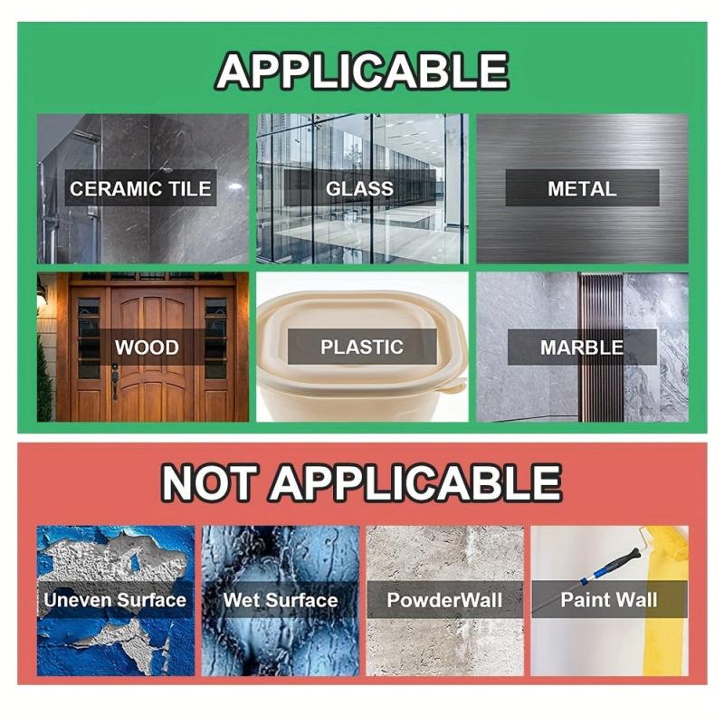 60pcs Reusable Transparent Tape Double Sided Washable Waterproof Wall Sticker