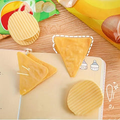 4pcs Potato Chip Shape Plastic Clips Student Office Supplies