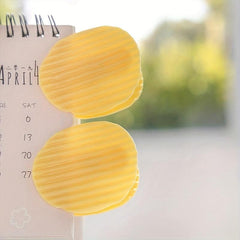 4pcs Potato Chip Shape Plastic Clips Student Office Supplies