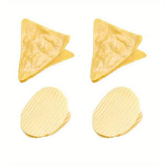 4pcs Potato Chip Shape Plastic Clips Student Office Supplies