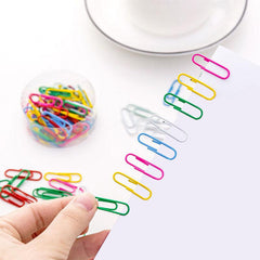 50pcs Oversized Box Rainbow Paper Clips Metal Paper Clips Good looking Memo Clip