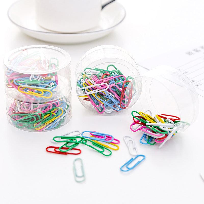 50pcs Oversized Box Rainbow Paper Clips Metal Paper Clips Good looking Memo Clip