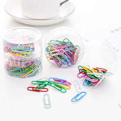 50pcs Oversized Box Rainbow Paper Clips Metal Paper Clips Good looking Memo Clip