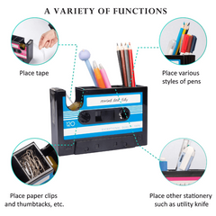1980s Vintage Tape Desktop Pen Holder