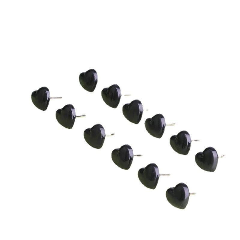 100pcs Heart Shape Wall Studs Cork Board Pins