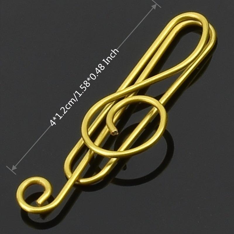 40pcs Music Paper Clips Metal Musical Notes Bookmark Clips