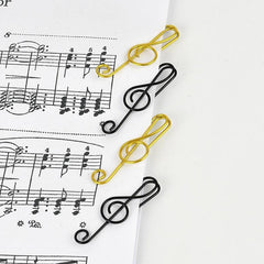 40pcs Music Paper Clips Metal Musical Notes Bookmark Clips