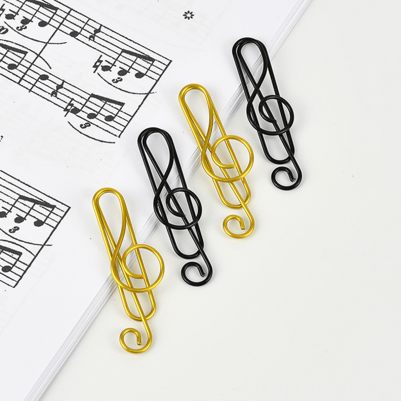 40pcs Music Paper Clips Metal Musical Notes Bookmark Clips