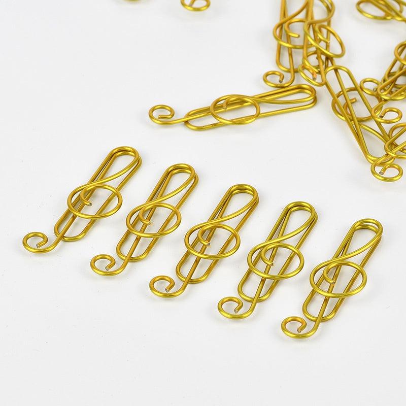 40pcs Music Paper Clips Metal Musical Notes Bookmark Clips
