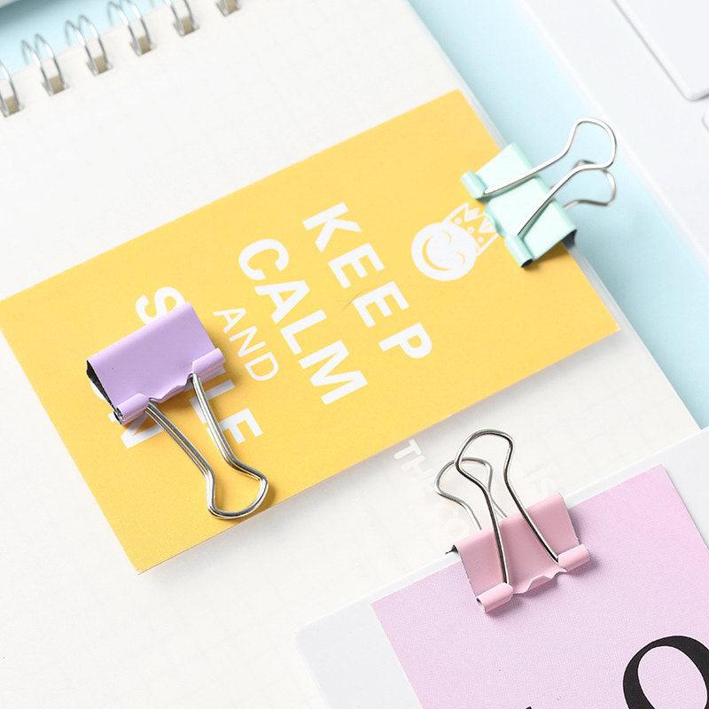 25pcs Colorful Binder Clips for Document Organization