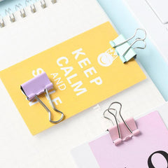25pcs Colorful Binder Clips for Document Organization