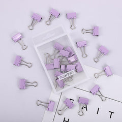 25pcs Colorful Binder Clips for Document Organization