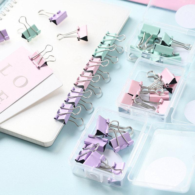 25pcs Colorful Binder Clips for Document Organization