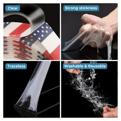 Lancord Double Sided Tape Heavy Duty Nano Tape Strong Mounting Tape