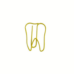 10pcs Dental Shaped Paper Clips Mixed Teeth Bookmarks Metal Document Organi