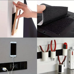 10pcs Heavy Duty Mounting Tape Hook & Loop Strips Indoor Outdoor