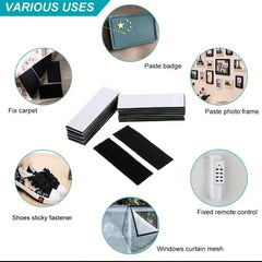 10pcs Heavy Duty Mounting Tape Hook & Loop Strips Indoor Outdoor