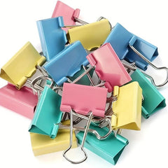 40pcs Colorful Binder Long Tail Clip Office Supplies Storage Clip