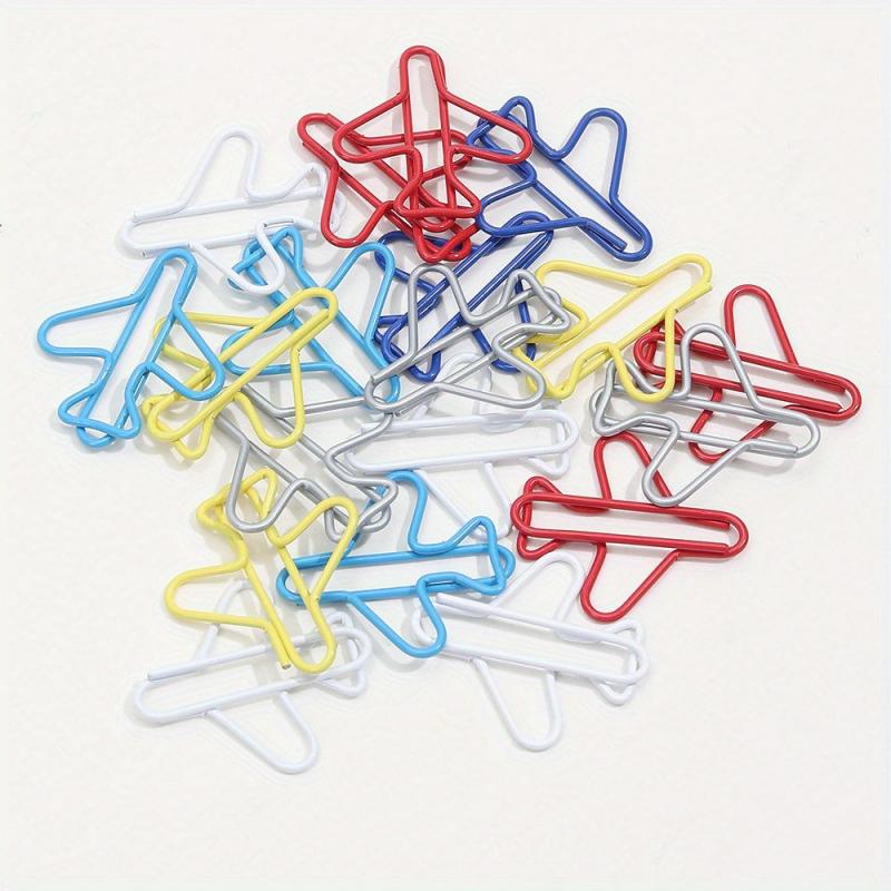 20pcs Rainbow Heart Shaped Paper Clips for Office and School Supplies
