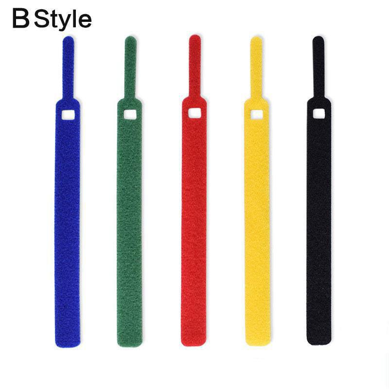 50pcs Nylon Strap Cable Ties Reusable Self Adhesive Tapes
