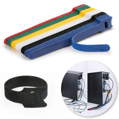 50pcs Nylon Strap Cable Ties Reusable Self Adhesive Tapes