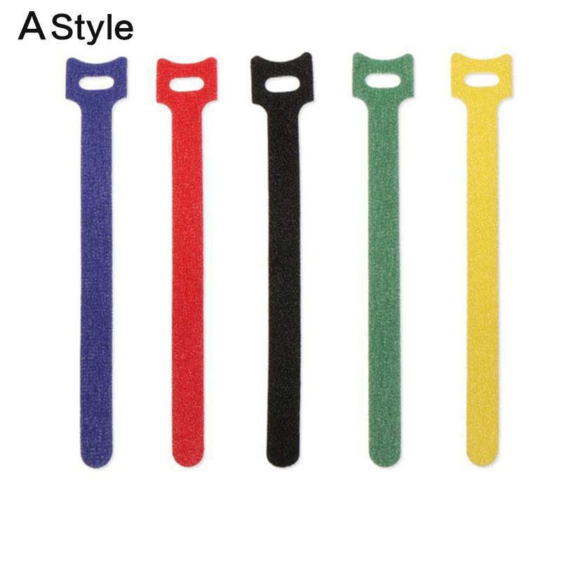 50pcs Nylon Strap Cable Ties Reusable Self Adhesive Tapes