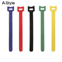 50pcs Nylon Strap Cable Ties Reusable Self Adhesive Tapes