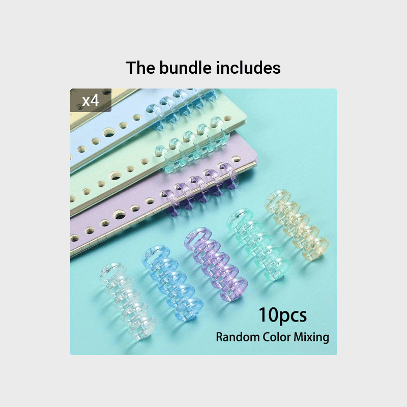 Plastic Transparent Notebook Loose Leaf Ring Up To 100 Sheets