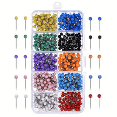 600pcs Plastic Pin Map Office Cork Board Press Nail