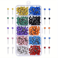 600pcs Plastic Pin Map Office Cork Board Press Nail
