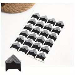 3 Sheets 72pcs Photo Corner Stickers Album Accessories DIY Corner Stickers