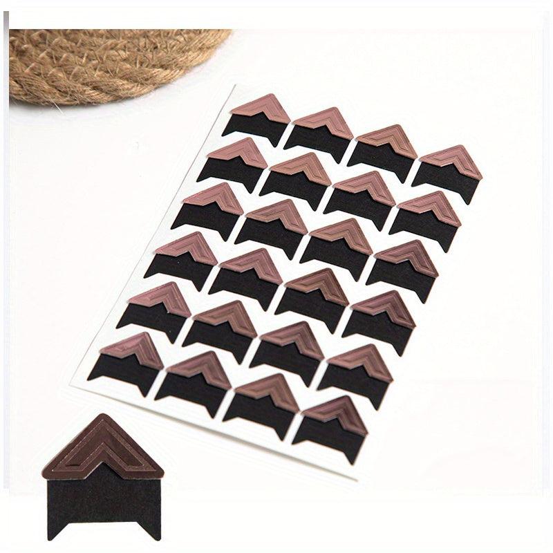3 Sheets 72pcs Photo Corner Stickers Album Accessories DIY Corner Stickers