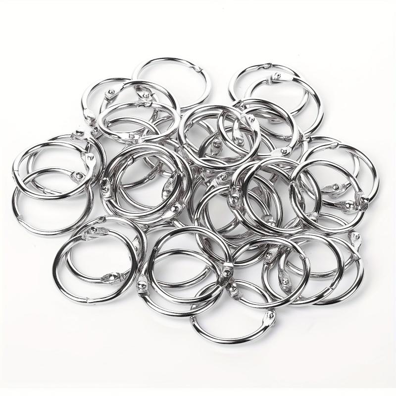 30 PCS Book Rings Nickel Plated Steel Loose Leaf Binder Rings 3.05 cm