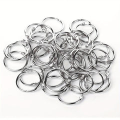 30 PCS Book Rings Nickel Plated Steel Loose Leaf Binder Rings 3.05 cm