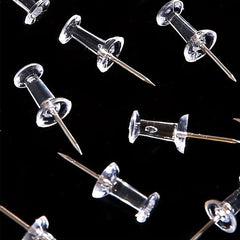 200pcs Small Transparent Plastic Nail Photo Wall Picture Deco Pushpins