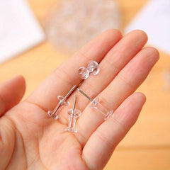 200pcs Small Transparent Plastic Nail Photo Wall Picture Deco Pushpins