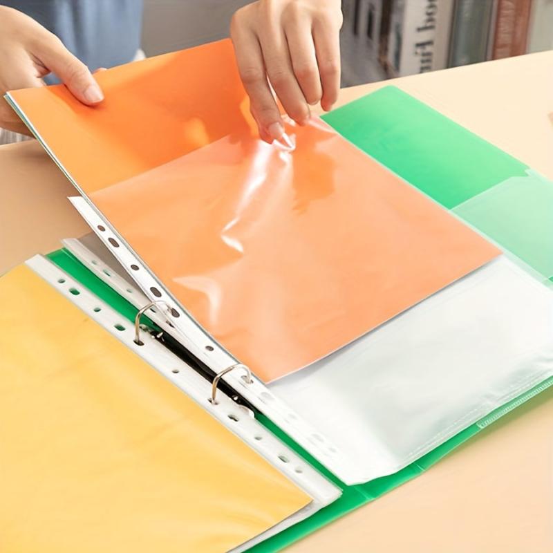 A5 2 Hole Folder Transparent Perforated Loose Leaf Folder