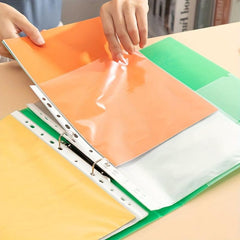 A5 2 Hole Folder Transparent Perforated Loose Leaf Folder