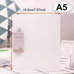 A5 2 Hole Folder Transparent Perforated Loose Leaf Folder