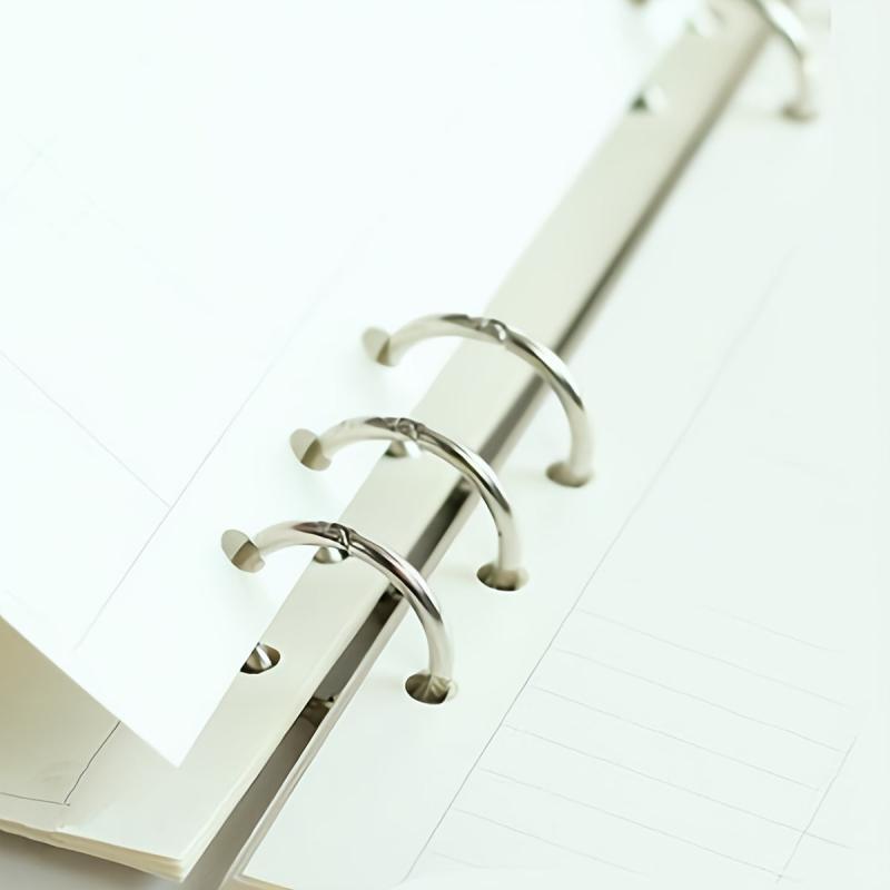 2pcs Metal Loose Leaf Ring, Universal Three Turn