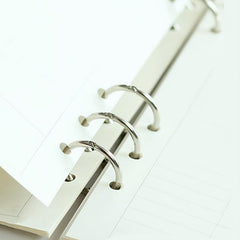2pcs Metal Loose Leaf Ring, Universal Three Turn